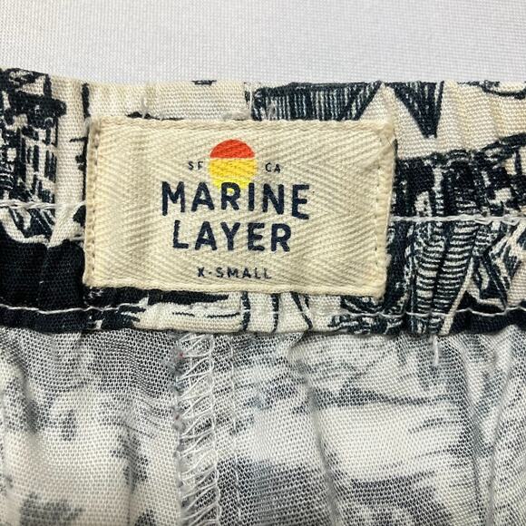 Marine Layer Allison Novelty Print Pant Womens XS Tencel Pull On San Francisco - Picture 3 of 15